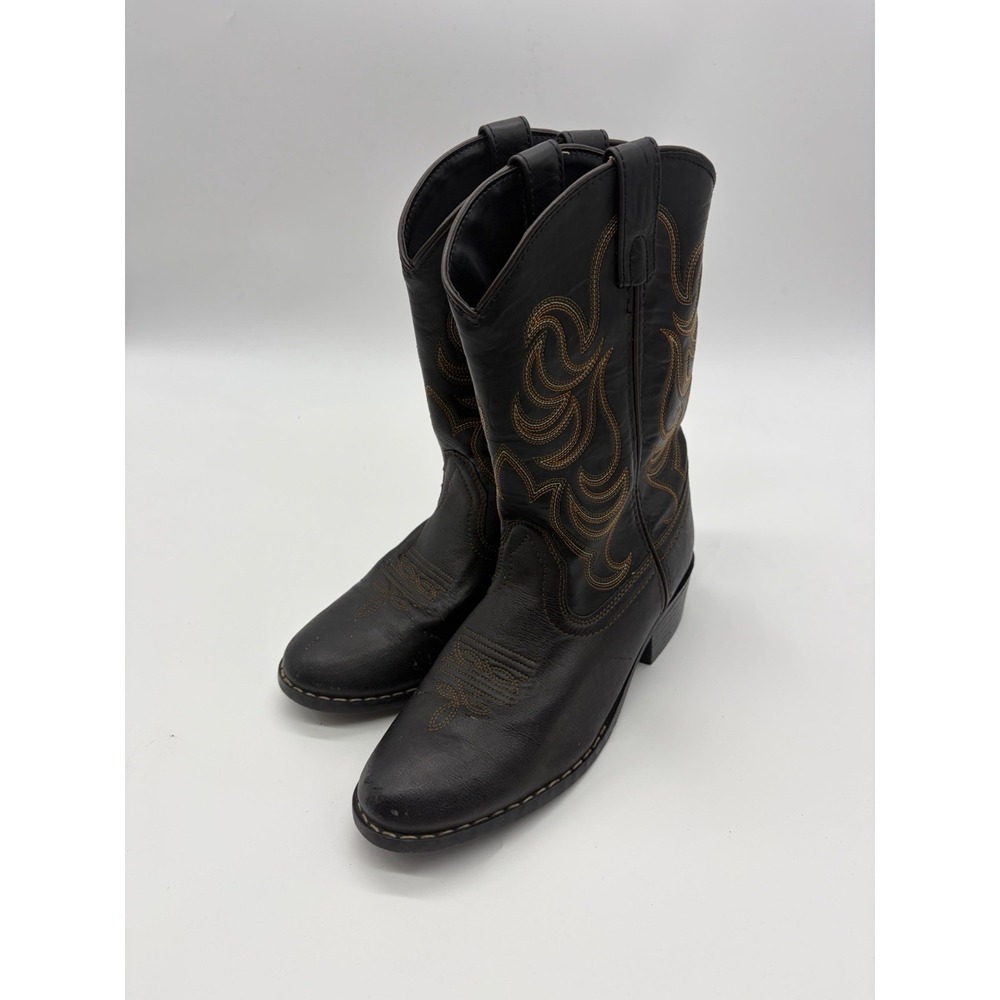 Smoky Mountain Boots Western Cowboy Brown Gold Stitching Boots Size 4.5